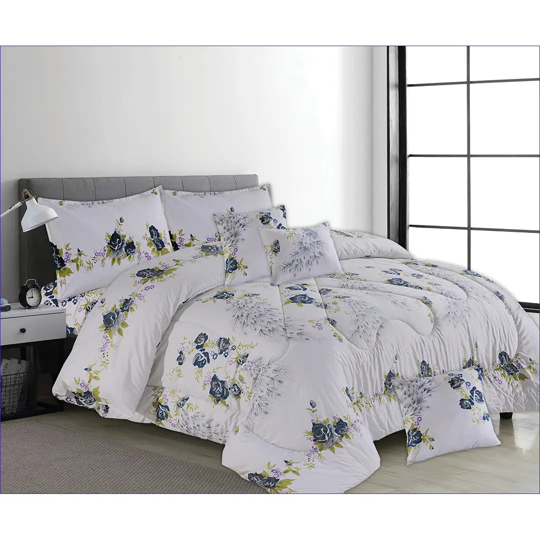 7 pcs bed comforter set