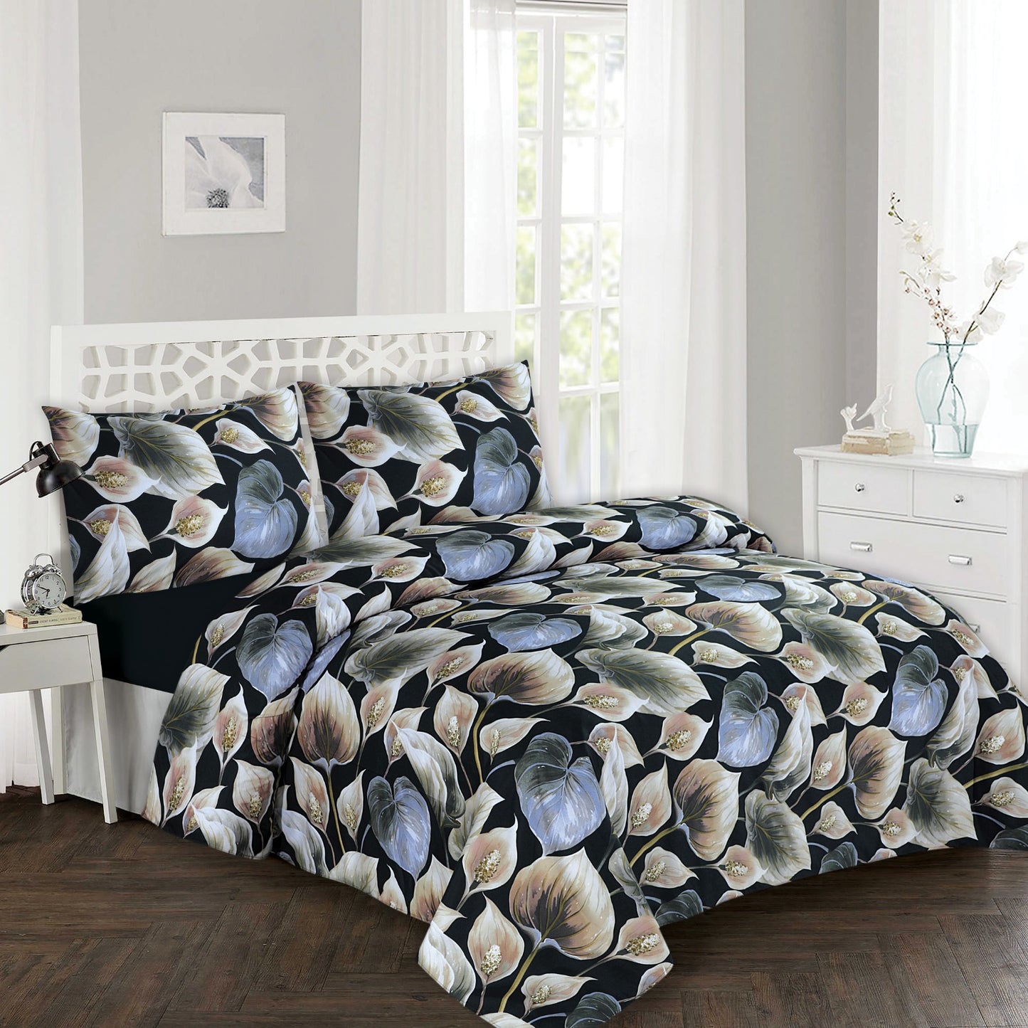 4 Pcs Printed Bed Sheets Set – 2800 Series