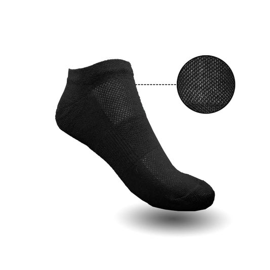 Low Cut Black Mesh Socks