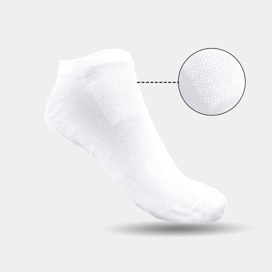 Low Cut White Mesh Socks