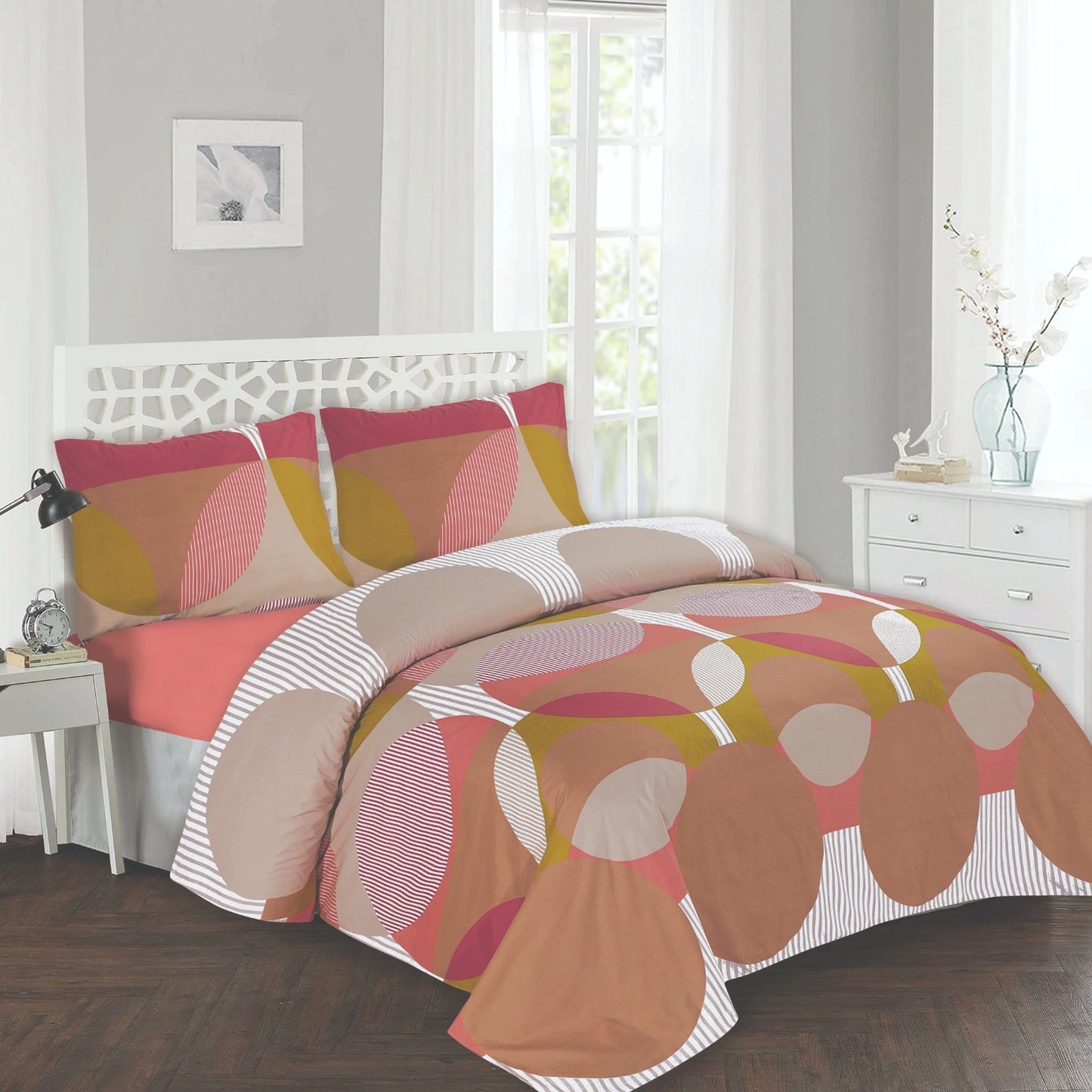 4 Pcs Printed Bed Sheets Set – 2800 Series