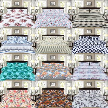 4 PCS Printed Bed Sheet Sets – 2800 SERIES (A)