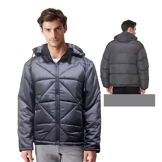 Mens Grey Puffer Jacket