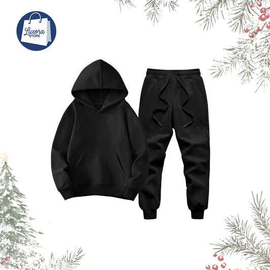 Blank Black Unisex Tracksuit
