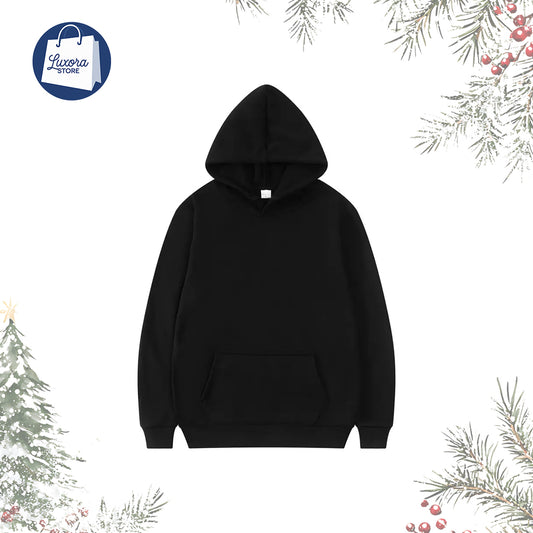 Pullover Blank Black Hoodie